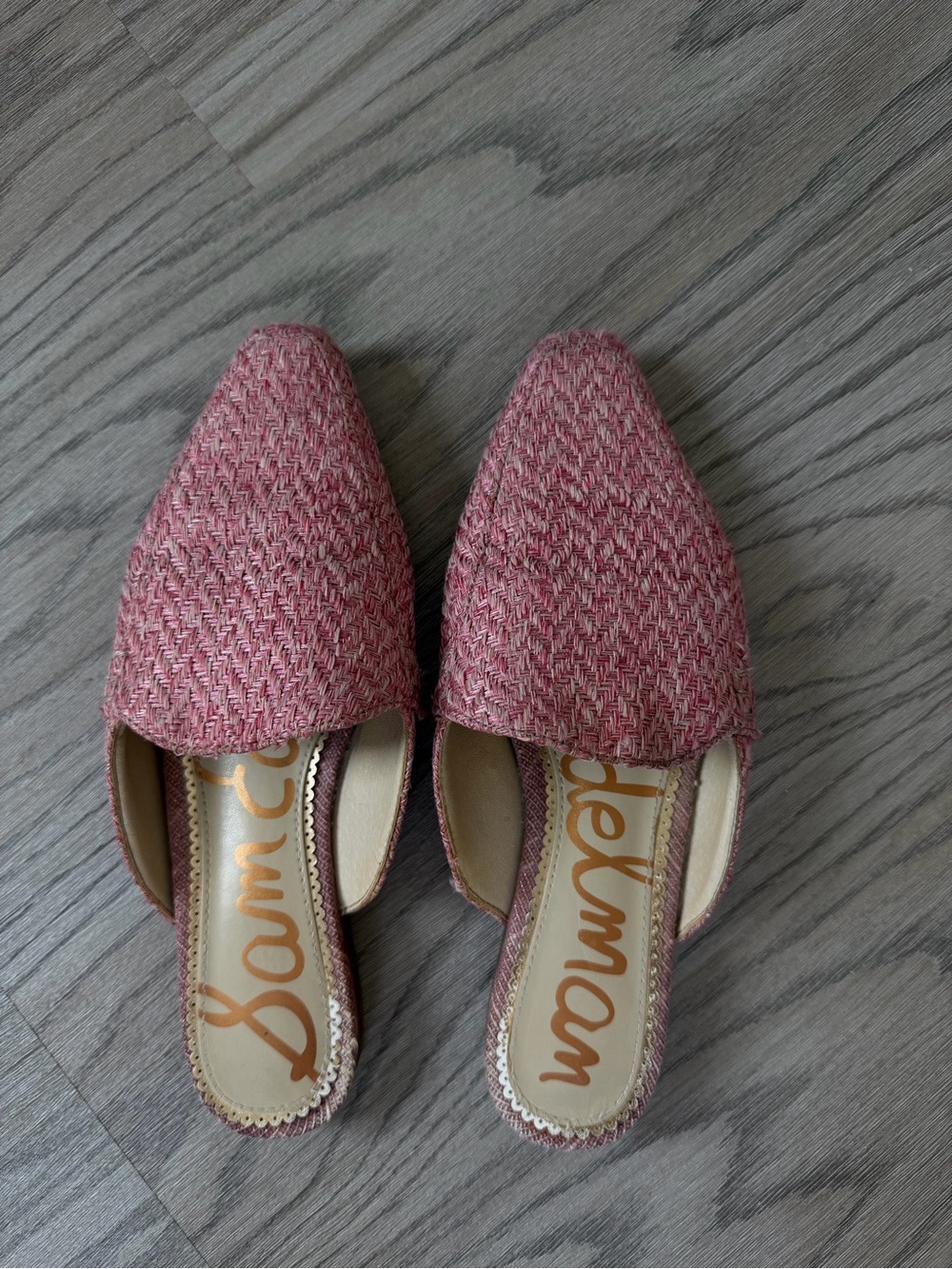 Sam Edelman Pink Woven Mules